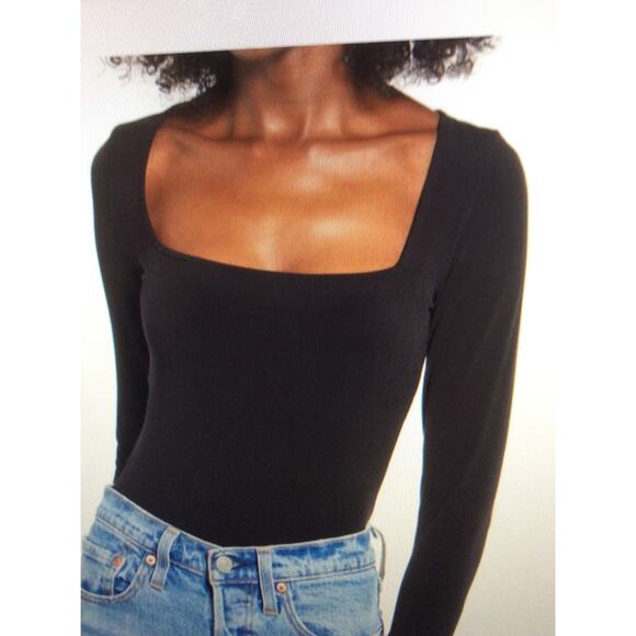 NWT Leith extra large black long sleeve bodysuit - Picture 1 of 4